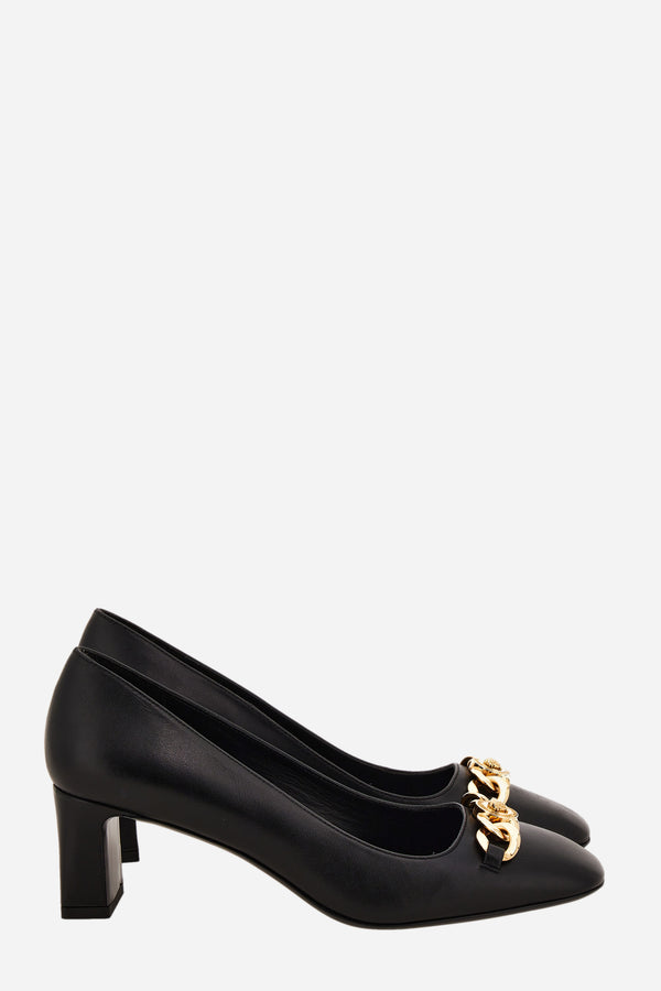 Icon Chain Pump  In Calf Leather