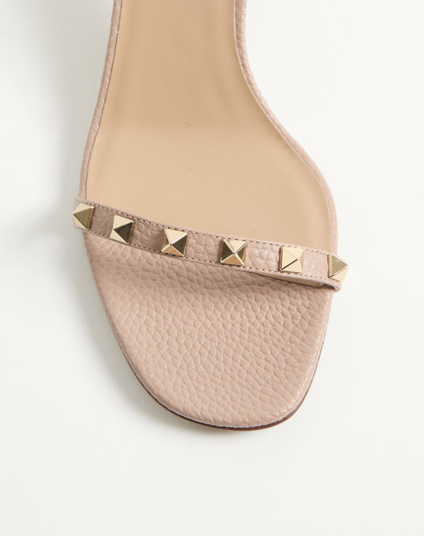 SANDALO ROCKSTUD IN VITELLO STAMPA ALCE CON CINTURINI 60MM