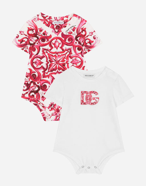 2-BABYGROW GIFT SET IN MAJOLICA-PRINT JERSEY