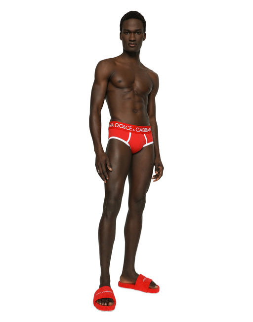 TWO-WAY STRETCH JERSEY BRANDO BRIEFS WITH CONTRASTING PIPING