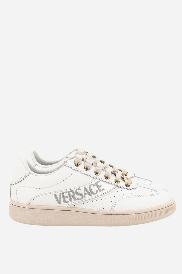 Tennis Low Top In Calf Leather-Fabric