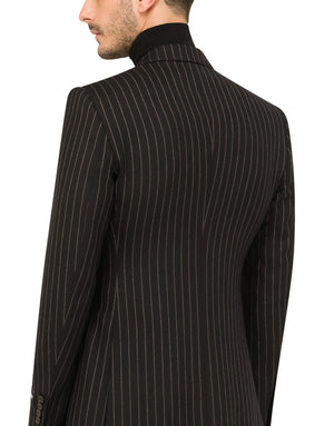 PINSTRIPE WOOL BEAT-FIT JACKET