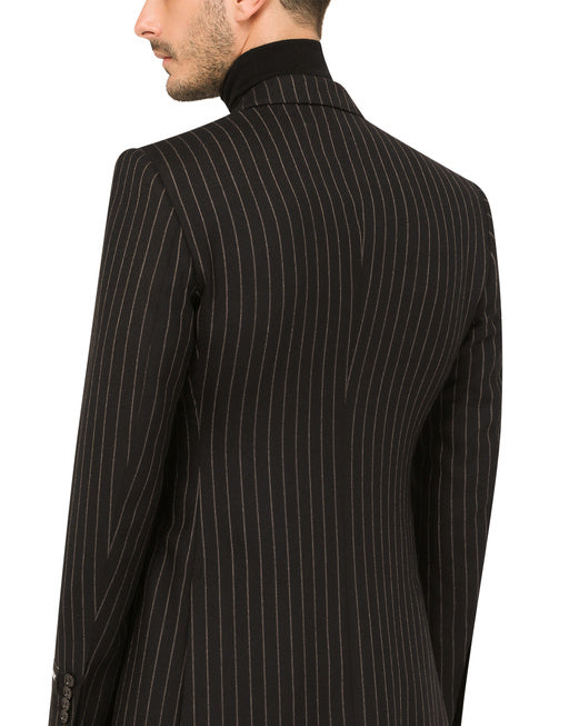 PINSTRIPE WOOL BEAT-FIT JACKET