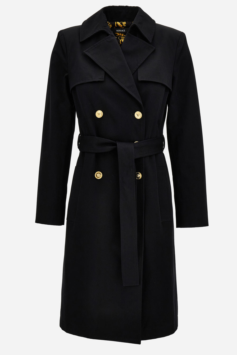 Trench/Parka In Cotton Fabric With Cheeta Print Lining