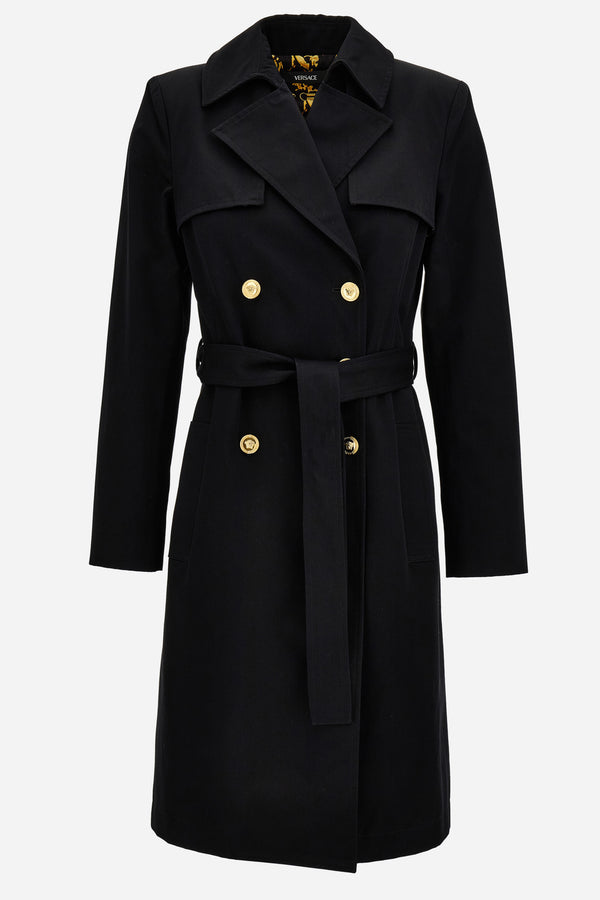 Trench/Parka In Cotton Fabric With Cheeta Print Lining