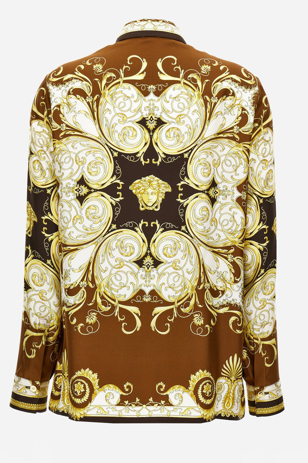 Formal Shirt In Silk Twill Print Barocco Spring