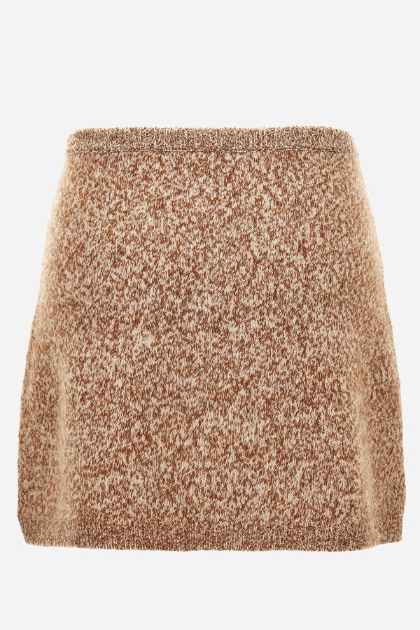 Knit Skirt In Mouline' Wool Cashmere Icons