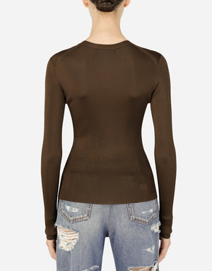 FULL-FASHIONED VISCOSE SWEATER