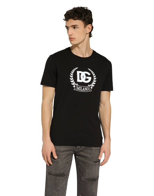 SHORT-SLEEVED COTTON T-SHIRT WITH DG PRINT