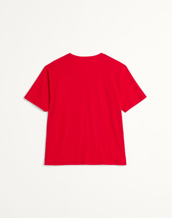 T-Shirt In Cotone Con Stampa Chez Valentino