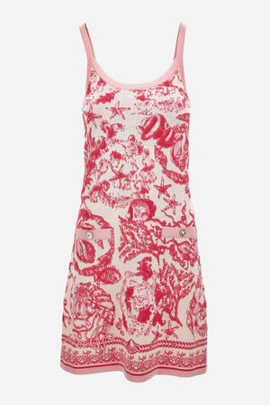 Knit Dress In Underwater Barocco Towel Stitch Stretch Viscose Blend