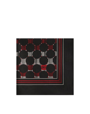 COTTON POCKET SQUARE WITH POLKA-DOT PRINT