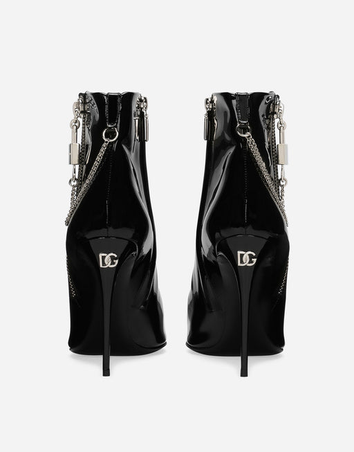 PATENT LEATHER ANKLE BOOTS
