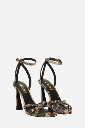 La Medusa Sandal  In Printed Python Calf Leather