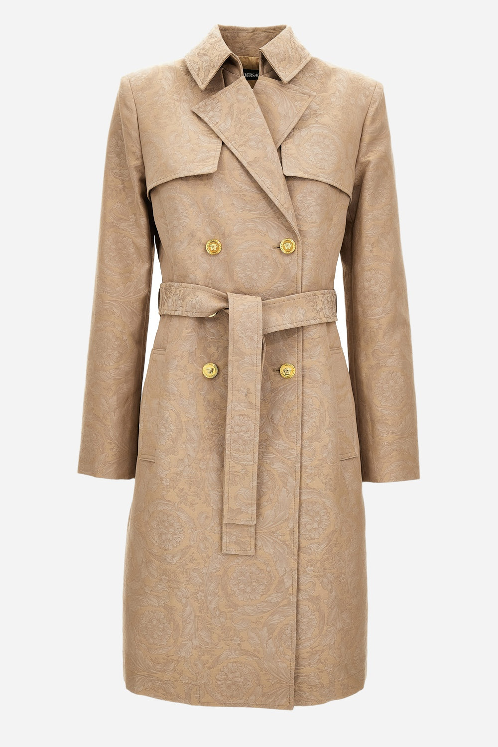 Trench/Parka In Baroque Jacquard Cotton Fabric