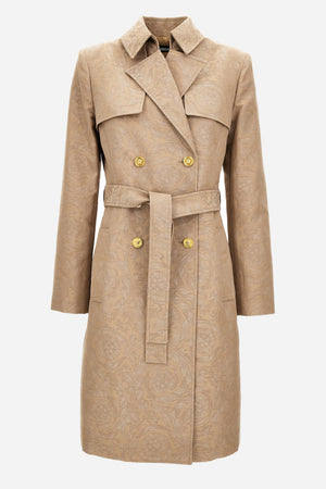 Trench/Parka In Baroque Jacquard Cotton Fabric