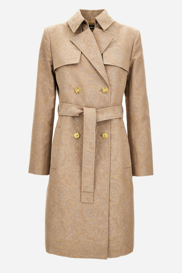 Trench/Parka In Baroque Jacquard Cotton Fabric
