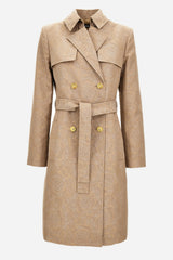 Trench/Parka In Baroque Jacquard Cotton Fabric