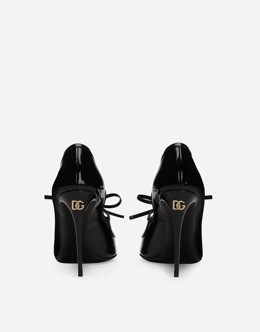 POLISHED CALFSKIN PUMPS