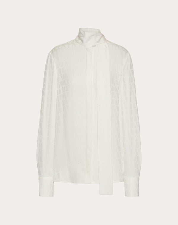 Camicia In Silk Jacquard Toile Iconographe 