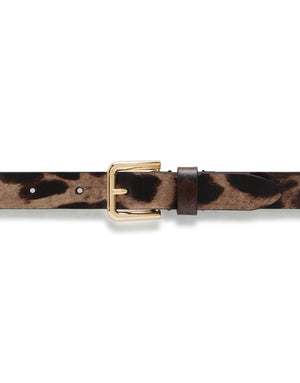 CALFSKIN BELT WITH LEOPARD PRINT