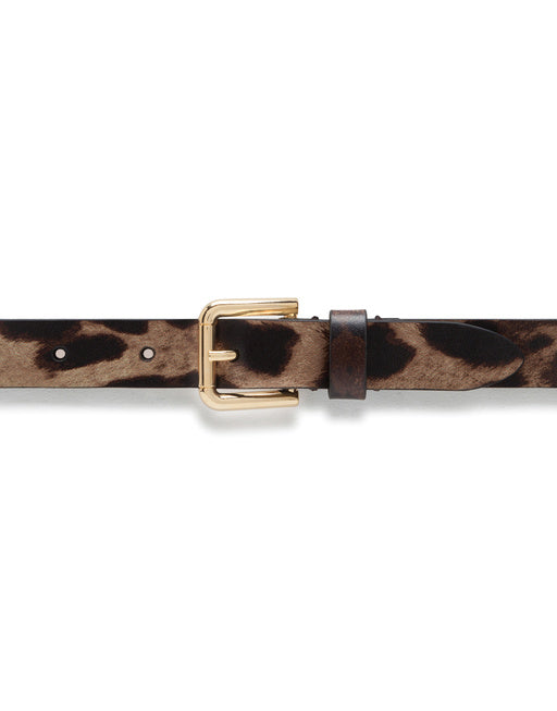 CALFSKIN BELT WITH LEOPARD PRINT