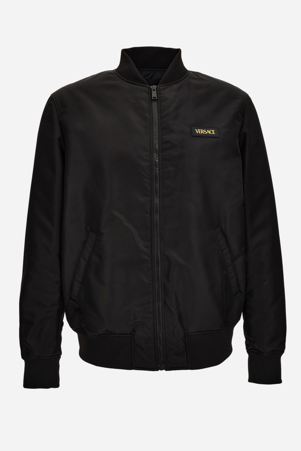 Blouson In Plain Canvas Fabric-Medusa Embroidery