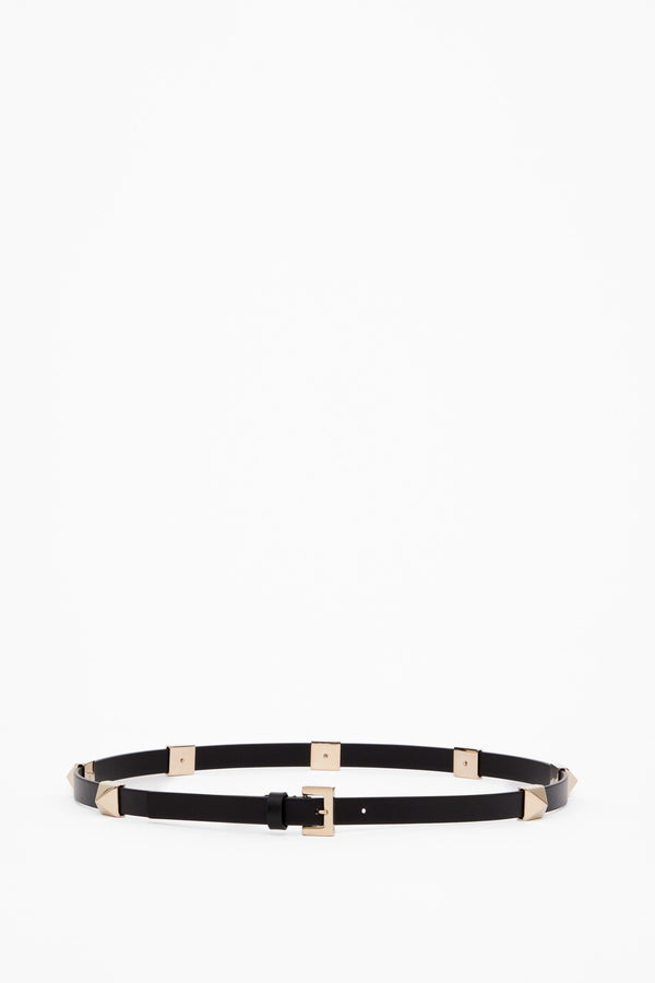 CINTURA ROCKSTUD FIERCE IN VITELLO LUCIDO 15 MM