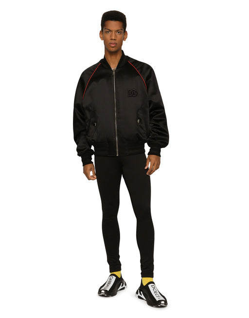 SATIN JACKET WITH EMBROIDERED DG PATCH