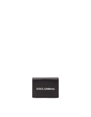 CALFSKIN WALLET WITH LOGO PRINT