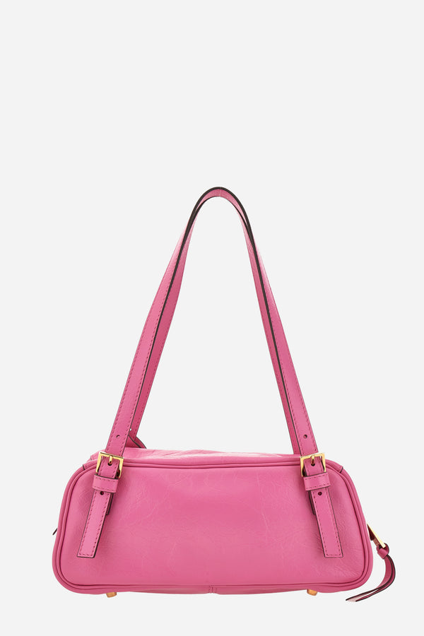 Versace Tag Shoulder In Lamb Leather