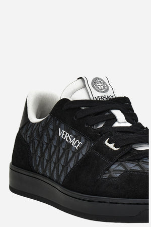 New Basket Sneakers In Suede+Jacquard V+Calf Leather