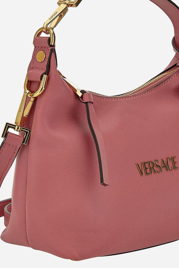 Versace Tag Hobo In Lamb Leather