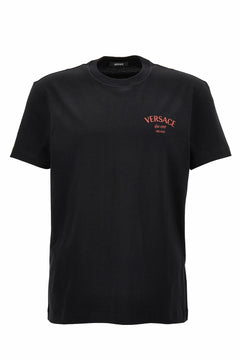 T-Shirt In Jersey Fabric + Versace Stamp Print
