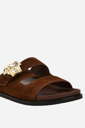 La Medusa Sandals In Suede-Enamel Hw