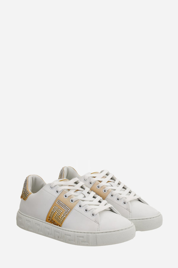 La Greca Sneaker In Free Bio Fabric-Satin-Degrade Strass