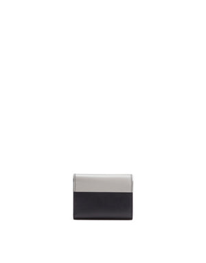WALLET IN BICOLOUR CALF LEATHER WITH HEAT-PRESSED LOGO