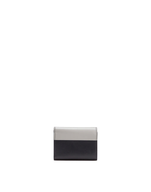 WALLET IN BICOLOUR CALF LEATHER WITH HEAT-PRESSED LOGO