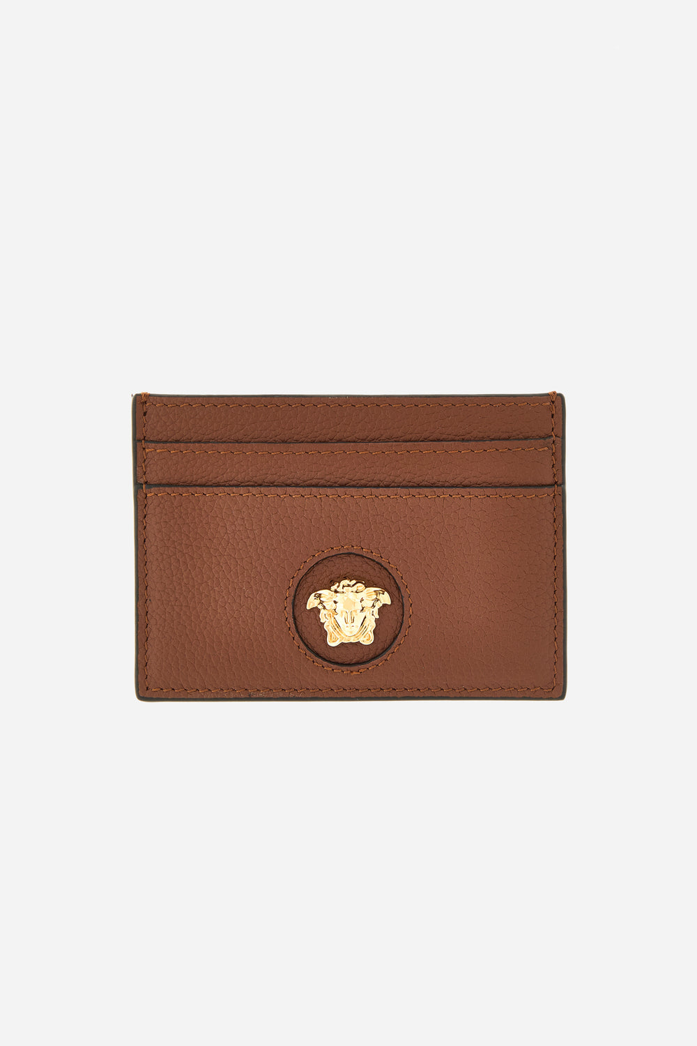 La Medusa Card Case In Grainy Calf Leather