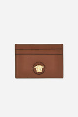 La Medusa Card Case In Grainy Calf Leather