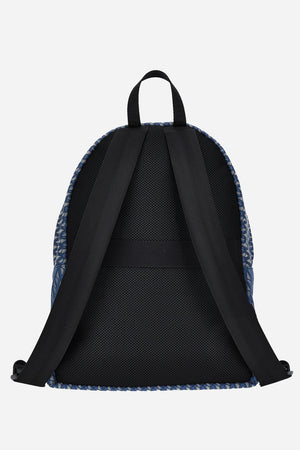 La Medusa Backpack In Jacquard Fabric+Calf Leather