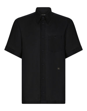 LINEN HAWAIIAN SHIRT WITH DG HARDWARE