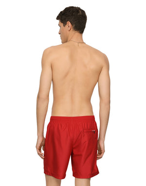 SHORT SWIMMING TRUNKS WITH LOGOED RIBBON