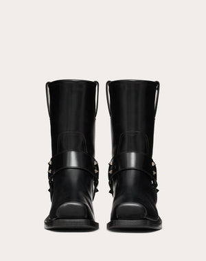 Stivaletto Biker Rockstud In Vitello 40Mm