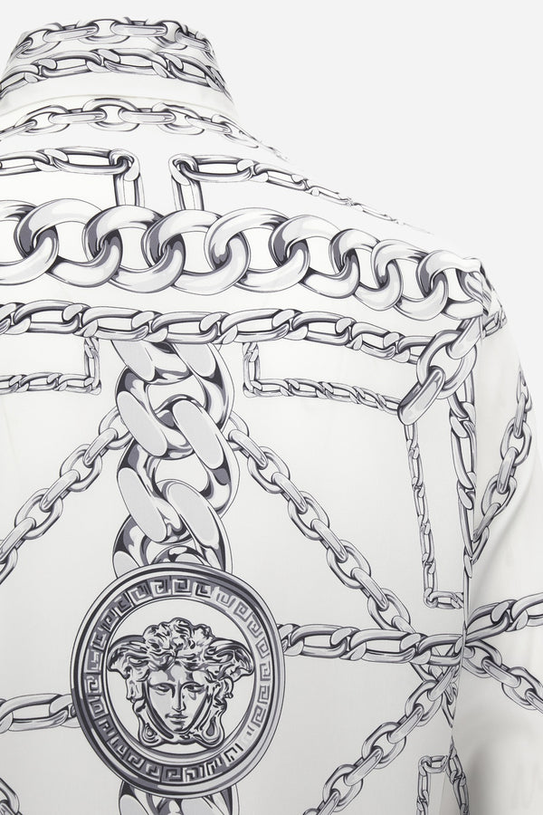 Informal Shirt In Twill Poly Medusa Chain Print
