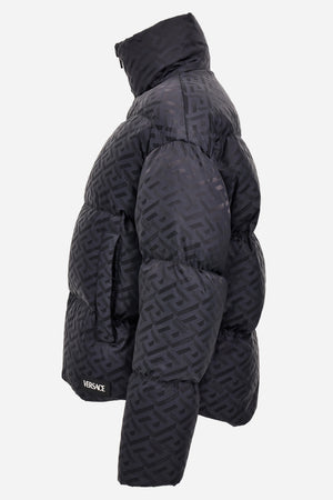Padded Jacket In Technical Jacquard Greek Signature Fabric