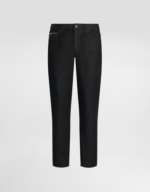 REGULAR-FIT COTTON JEANS WITH TAG