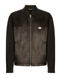 LEATHER AND FABRIC JACKET