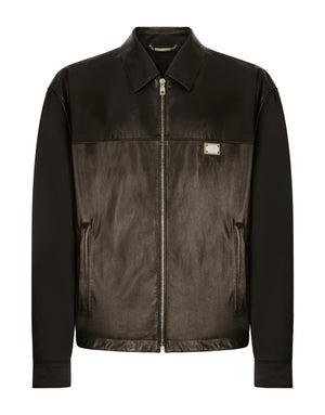 LEATHER AND FABRIC JACKET