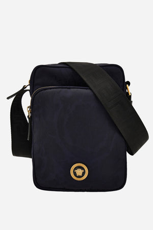 Icon Nylon Crossbody In Nylon Jacquard-Calf Leather